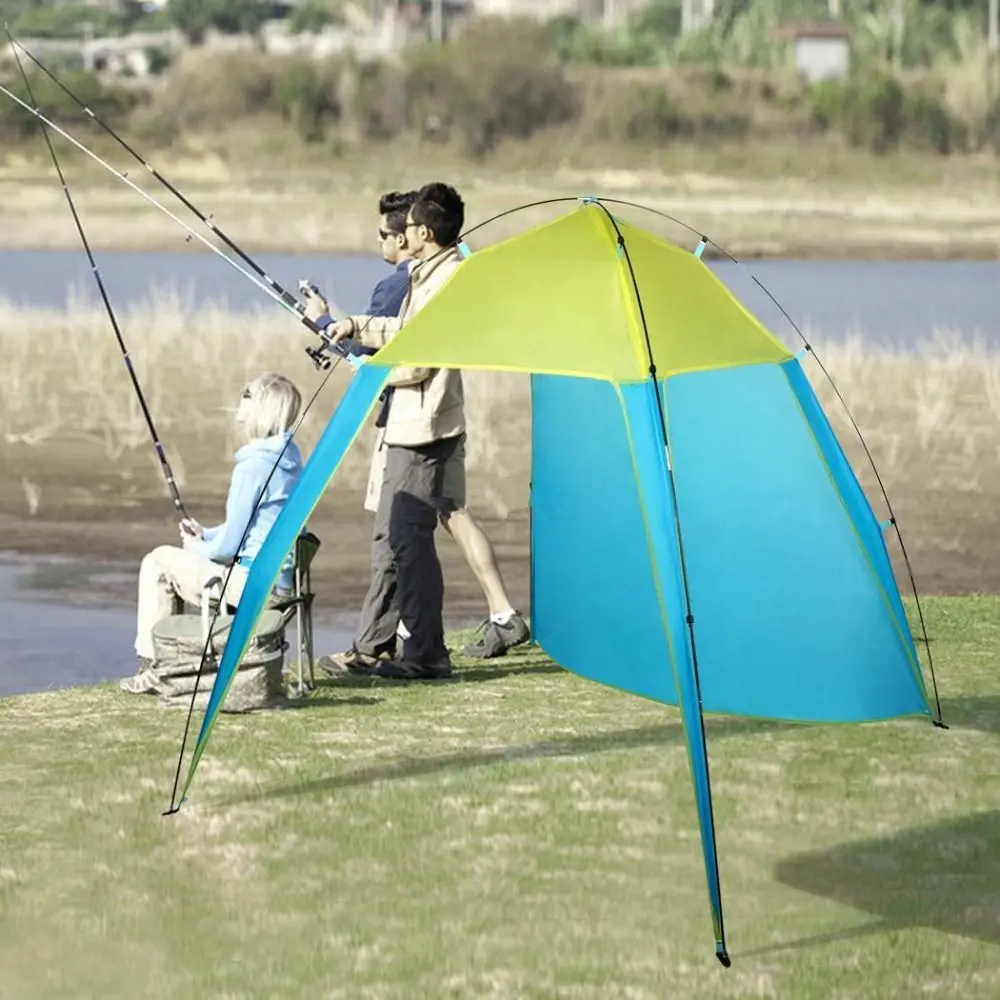

Picnic Outdoors Canopy Fishing Tent Lightweight Sun Shade Camping Tent 5-8 Person Waterproof Beach Shelter Tent Awning Tent