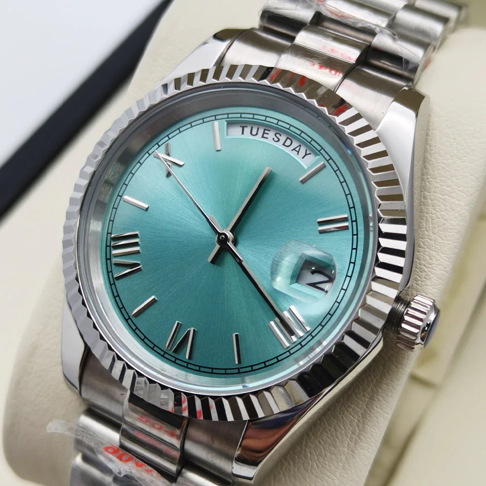 

8285 Watch 39mm Men's Automatic mechanical watch ustom Logo Double Calendar Watch Sapphire Glass waterproof 316L Stainless Steel