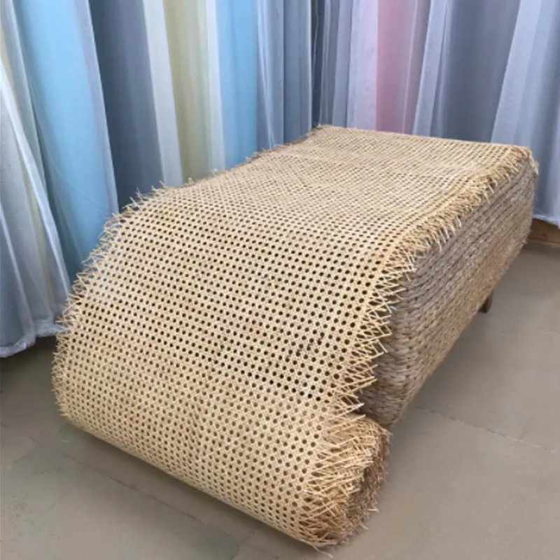 

Natural Indonesian Real Rattan Material Mat Handmade Weaving Wicker Cane Webbing Furniture Table Chair Repair Decoration