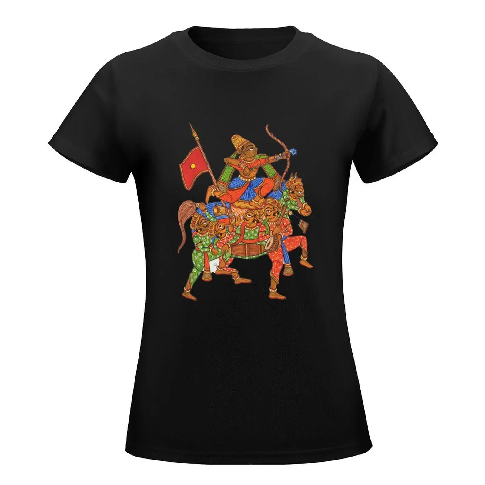 Ashwa purush Horse formation by men, Indian folk art design T-Shirt cute clothes summer clothes funny summer top womans clothing