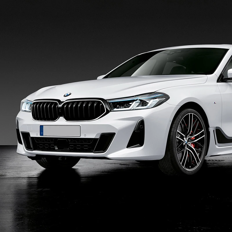 For Bmw 6 series GT G32 2020+ High Quality ABS Vertical Line LED Kidney Grille Car Front Bumper Grill  Accessories Glossy Black