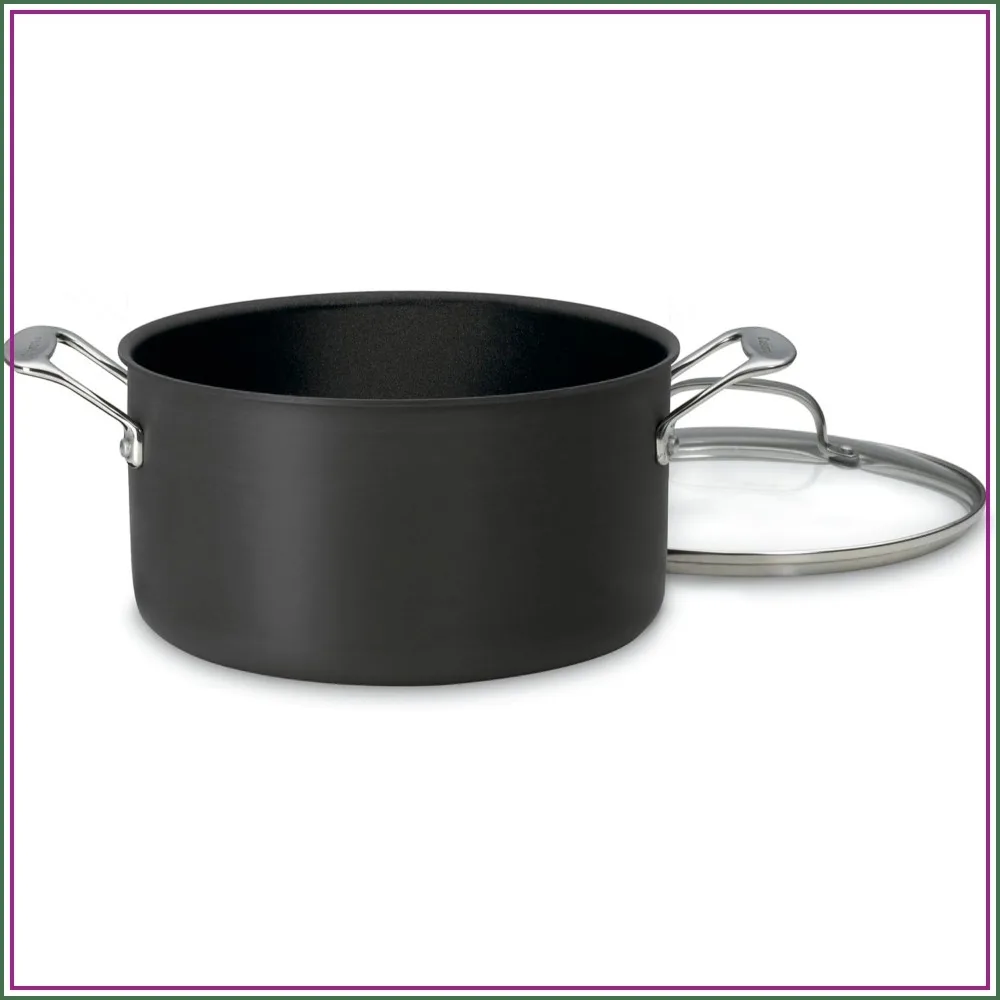 6-Quart Hard-Anodized Nonstick Stockpot with Cover, PFAS Free, Easy Clean