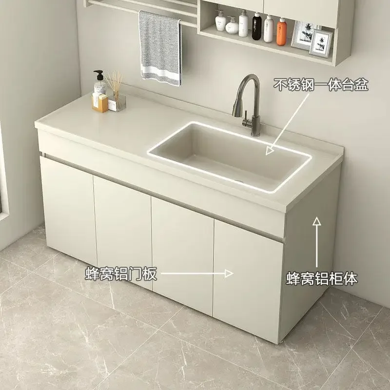 TAO  Porcelain stainless steel basin balcony laundry cabinet open-air garden villa honeycomb aluminum significant other cabinet