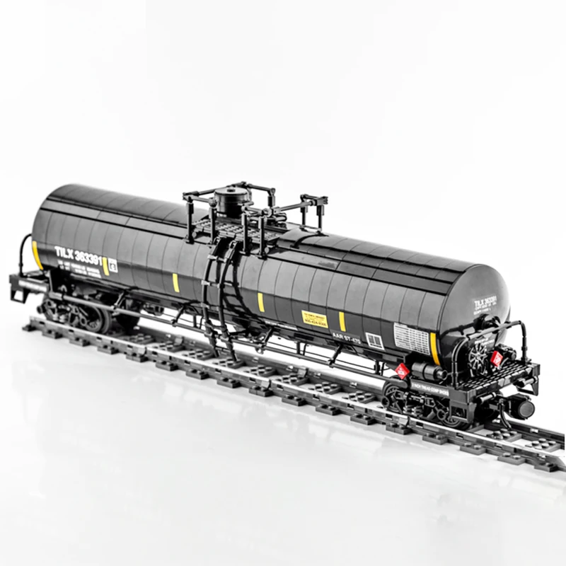 MOC Rail Series 30,300 Gallon Tank Car 1:38 Building Blocks City Train DIY Assembly Model Technology Bricks Toys Kids Xmas Gifts