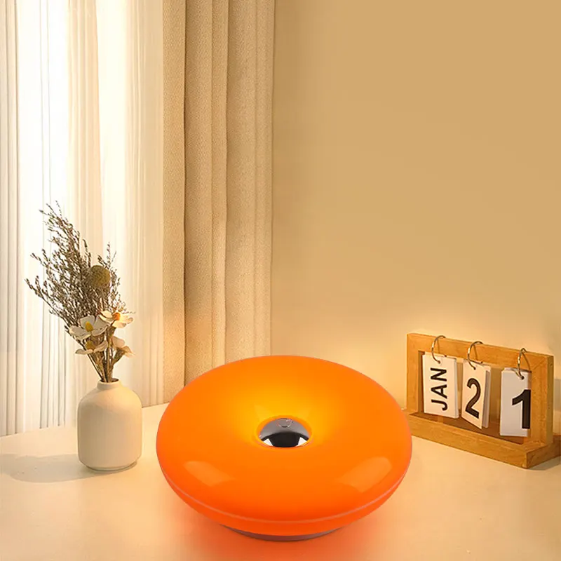Donut Shaped Wall Lamp Rechargeable 3 Color Temperatures Decor Light For Living Room Bedroom Dining Area LED Ambient Home Night