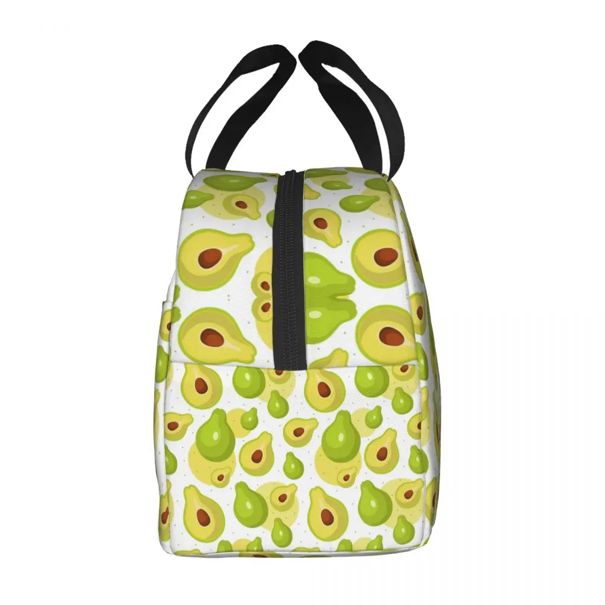 Cute Fruit Avocado Print Thermal Insulated Lunch Bag Women Resuable Lunch Tote for Work School Travel Multifunction Food Box