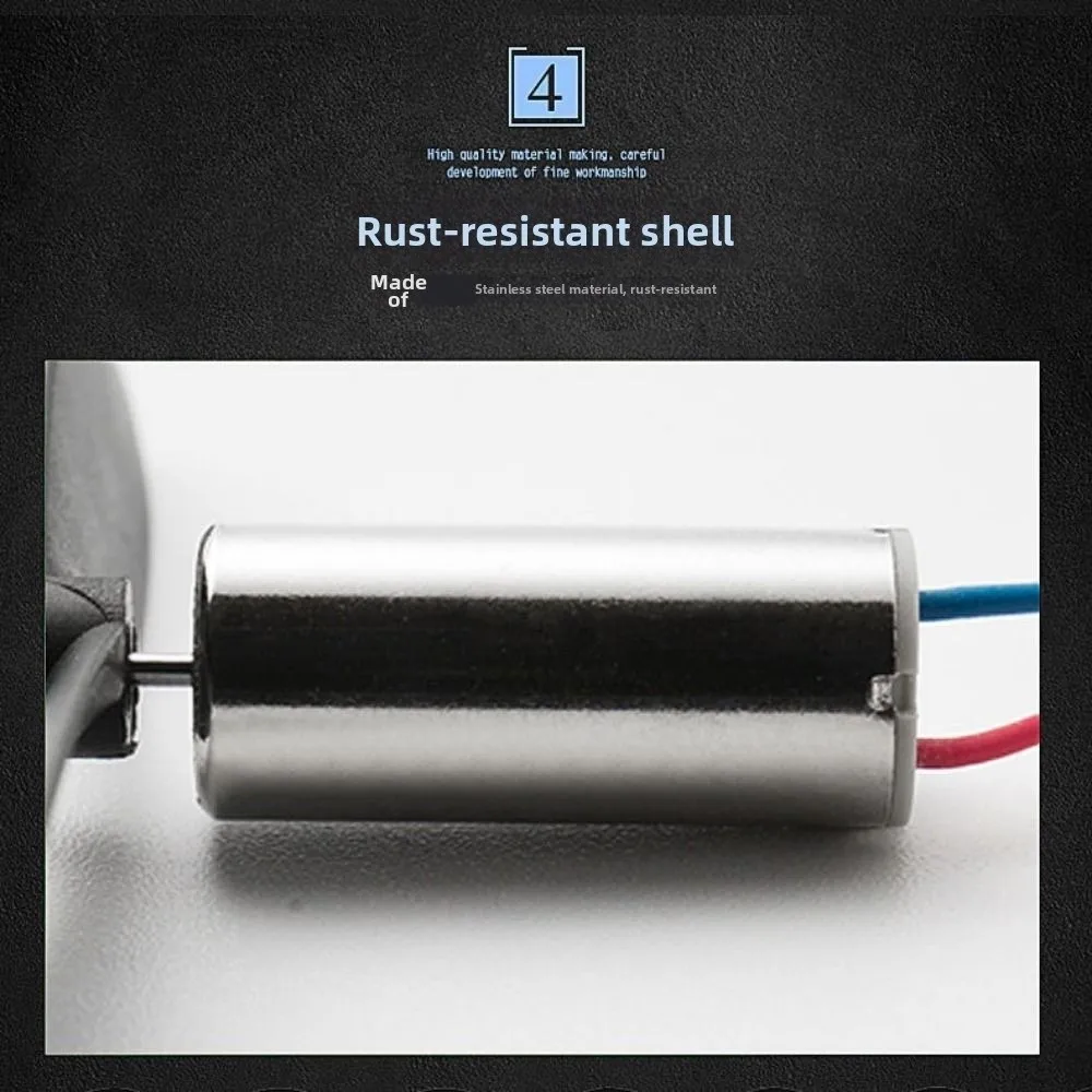 2pcs/set DC3.7-4.2V Coreless DC Motor With Propeller Direct Current Micro DIY Helicopter Parts 716 7*16MM