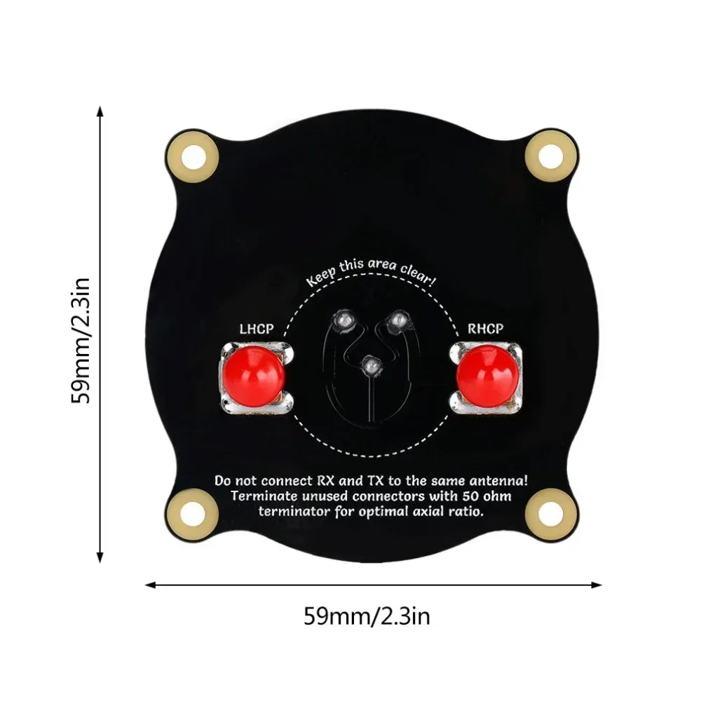 5,8 GHz drievoudige feed-patchantenne - SMA RP-SMA directioneel circulair gepolariseerd voor FPV Fatshark-bril RC Drone Quadcopter