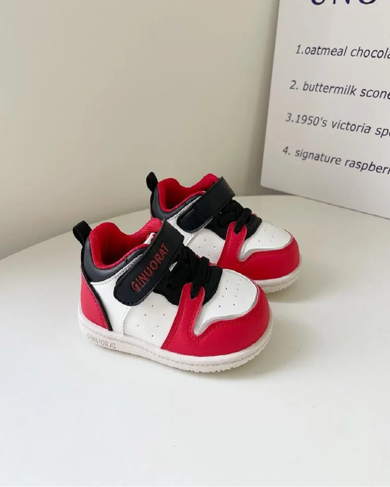 

Size 15-26 Baby Walking Shoes Autumn Baby Soft Sole Boys' Shoes Women's Casual Board Shoes Baby Shoes White Red Black Pink