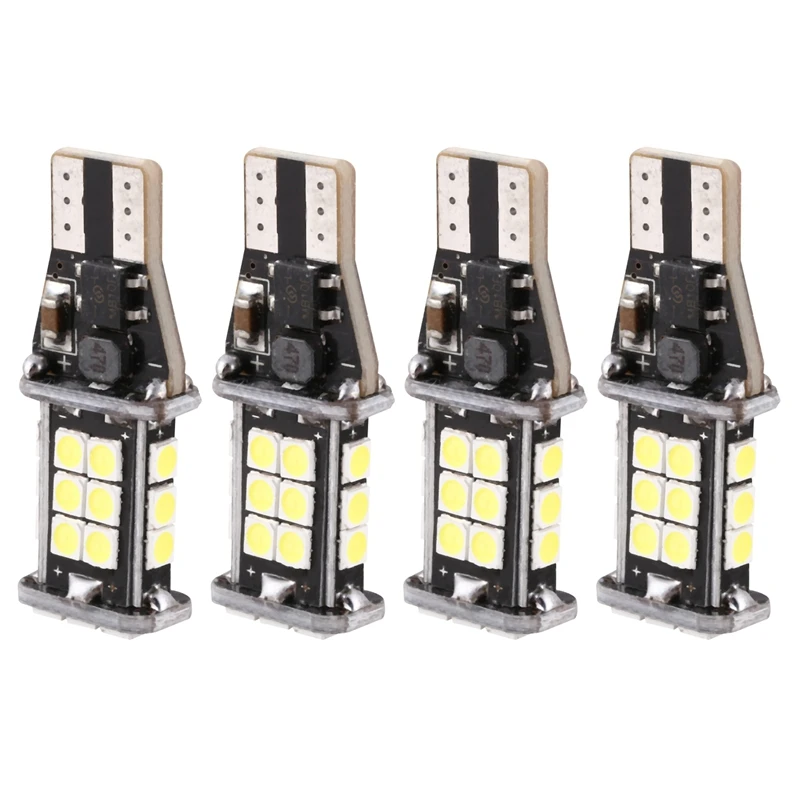 4Pc Error Free 921 912 T10 T15 W16W LED Reverse Light, 24Smd 3030 LED Bulb 1500 Lumens Extremly Bright