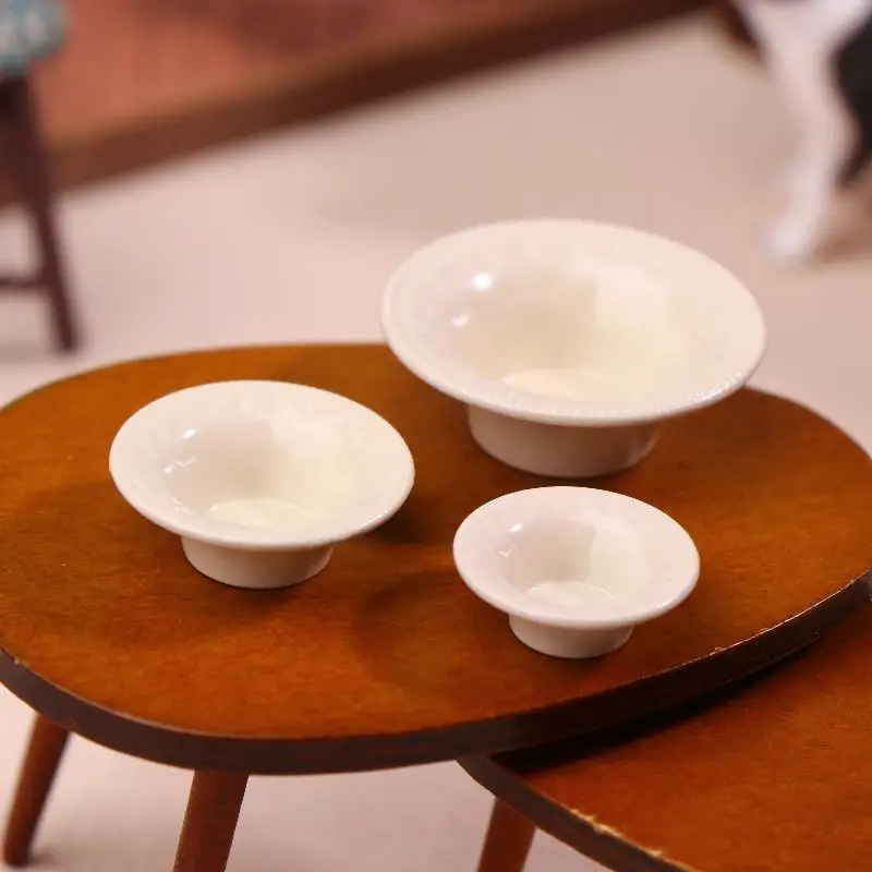 3 pçs casa de bonecas mini simulação placa ocidental pratos modelo casa de bonecas cozinha decoração fingir jogar brinquedos casa bonecas acessórios