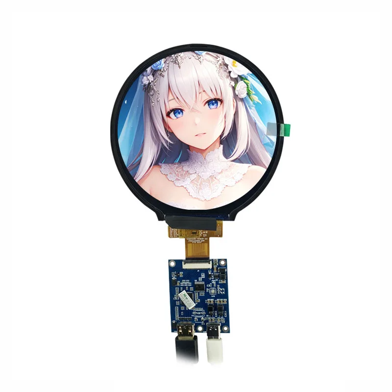 Wisecoco 4 Inch Round All Viewing Angle Circular-LCD-Display 720*720 IPS 1200nits High Brightness Round Tft-LCD Display Screen