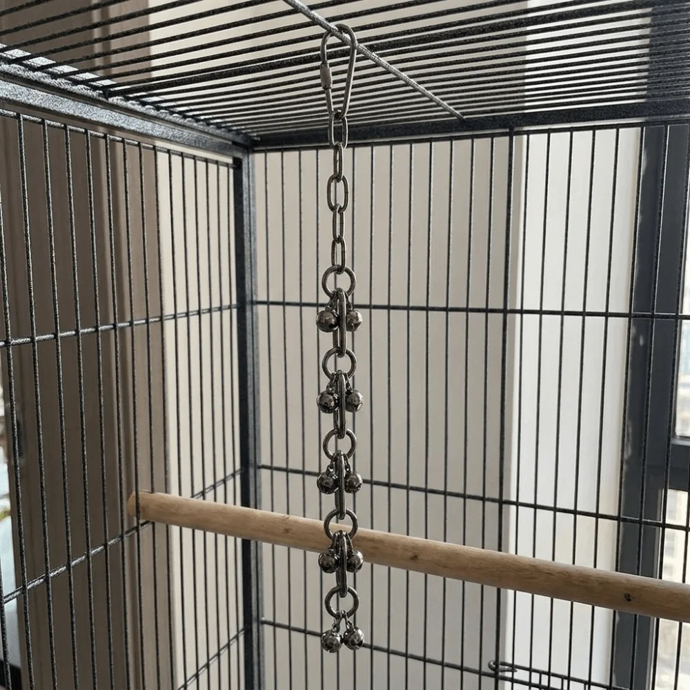Stainless Steel Parrot Gnaw Wear-resistant Rust-Proof Parrot Bite String Bite Resistant Bird Chain Bells Cage Accessories