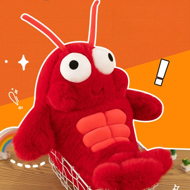 35CM Cartoon Funny Crayfish Plush Toys Dolls Creative Super Cute Lobster Doll Pillow Children Wacky Toys Holiday Birthday Gift