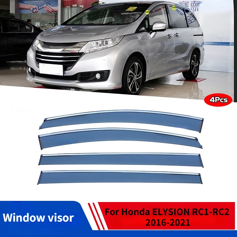 

Car Window Visors Rain Shield for Honda ELYSION RC1-RC2 2016-2021Window Rain Guards Chrome Accessories Door Visor Vent Shades