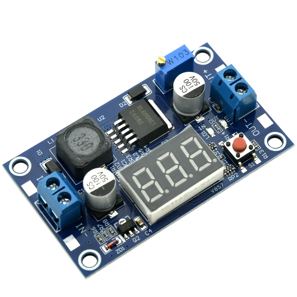 XL6009 DC-DC Step-Up-Boost-Modul 4,5-32V auf 5-35V Einstellbarer Spannungswandler mit LED-Voltmeter – Detail 2