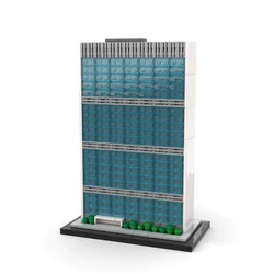 MOC New York United Nations Secretariat Building 1:800 scale architectural model building blocks DIY birthday Christmas gift