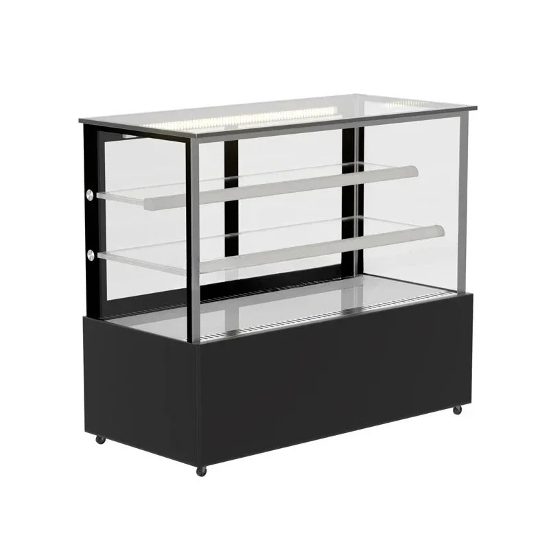 

birthday Cake Round Refrigerator Commercial Bakery Cabinet With Led Light Marble Cake Display Cabinet