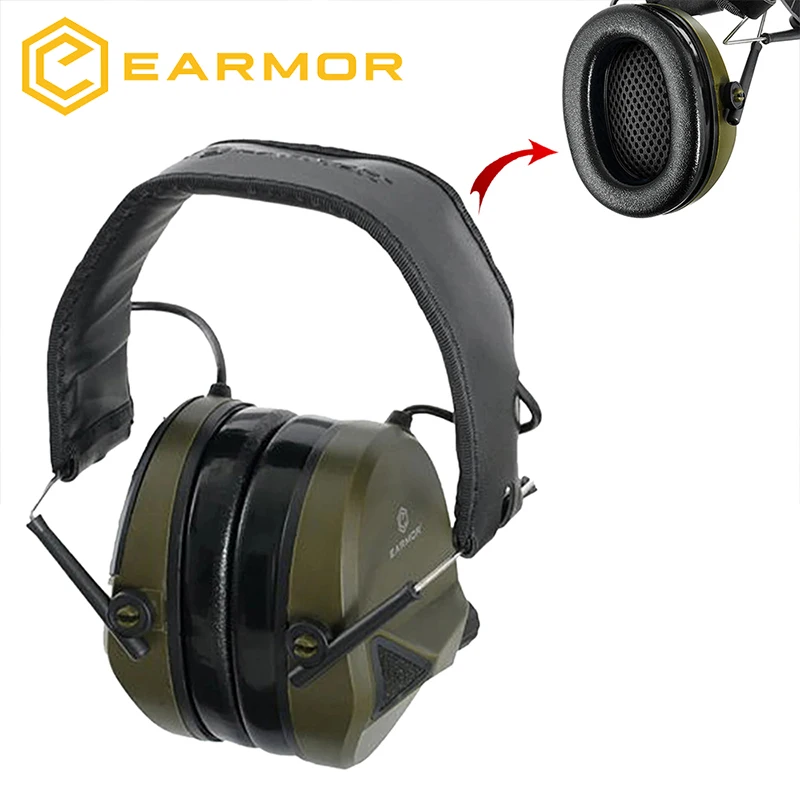 Earmor M30 Shooting Earmuffs, Tactical Headphones, Airsoft Shooting Protection, Electronic Hearing Protectors, AUX Input