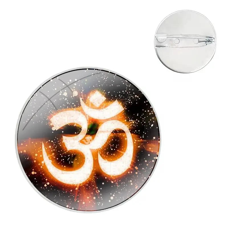 Blumen om Yoga hindu aum om yaga Abzeichen Brosche Pin Zubehör für Kleidung Rucksack Dekoration Geschenk