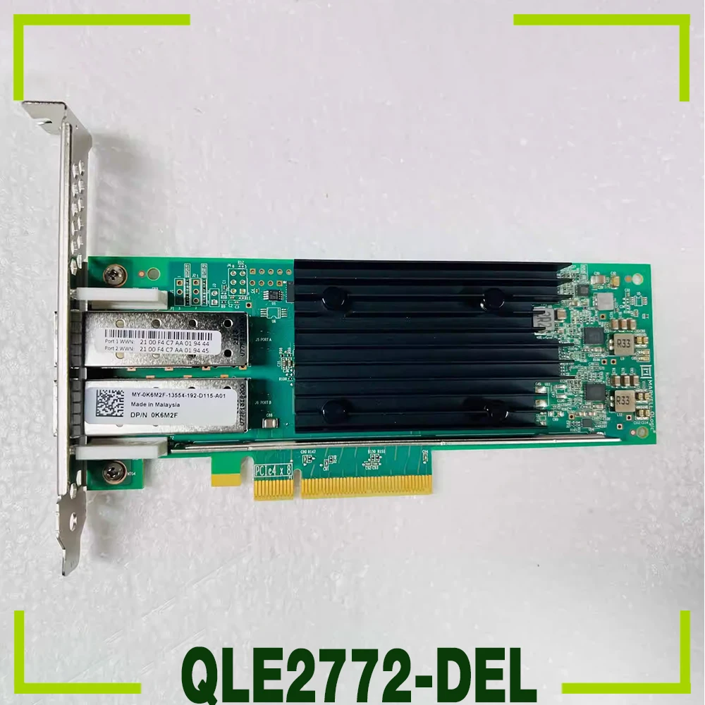 K6M2F Original For Qlogic  32Gb dual-port HBA Fiber card FC 0K6M2F memory card QLE2772-DEL