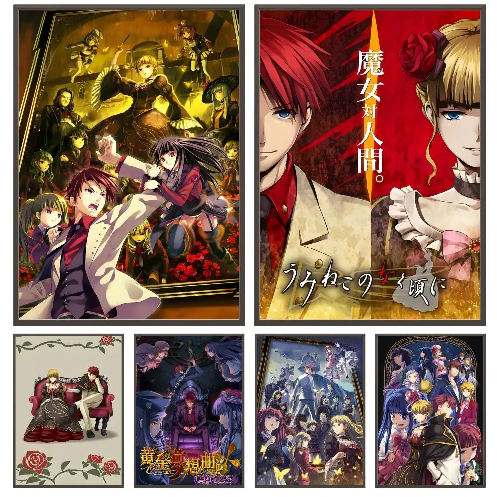 anime Umineko When They Cry Poster Poster HD Waterproof Self Adhesive Wall Art Print Decor for Bedroom Living Room Gift