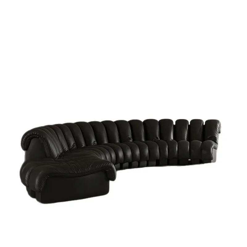 

Sofa first layer cowhide living room large apartment villa module leather sofa