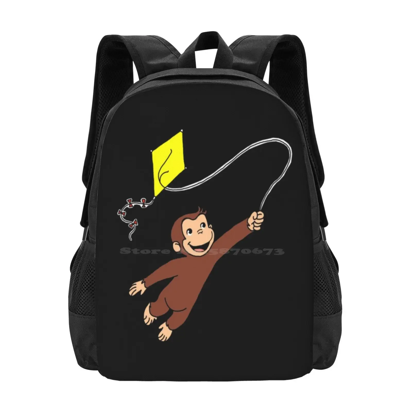 

Curious George - Flying Kite Hot Sale Schoolbag Backpack Fashion Bags Cute Kids Curious Monkey Vintage Georges Le Singe George