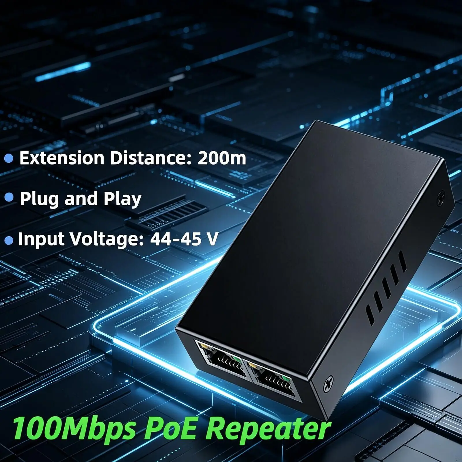1 To 2 Gigabit Extender Cascade Repeater Outdoor Rainproof 3-Port Poe Switch