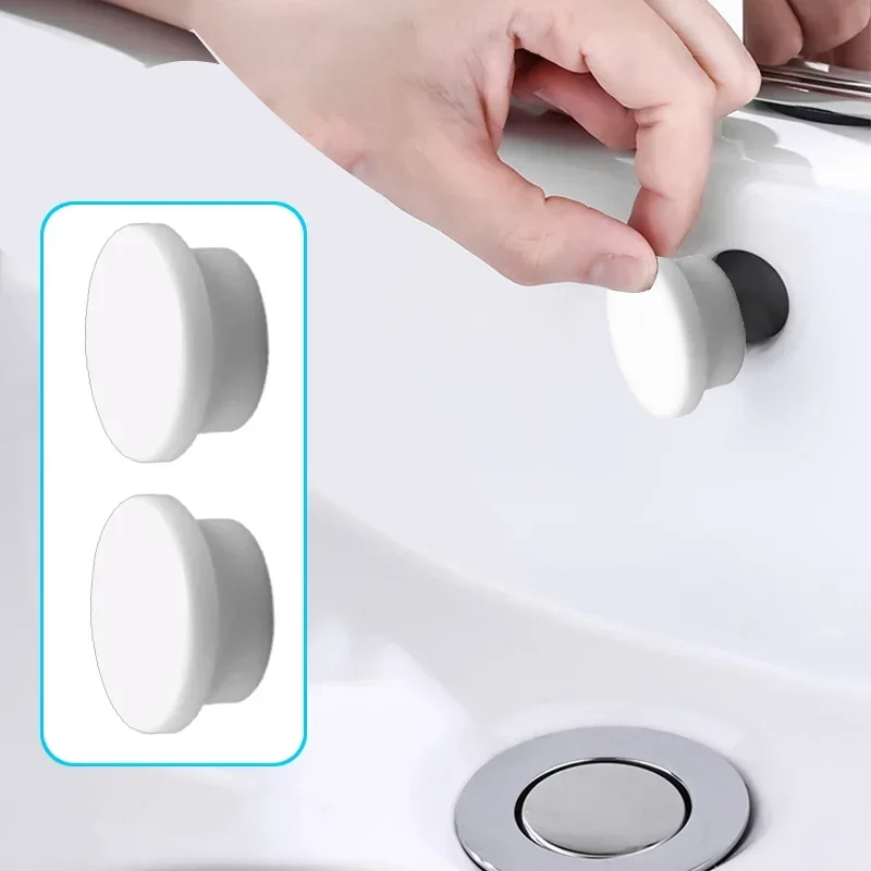 2PCS Bathroom Rubber Wash Basin Overflow Ring Kitchen Sink Washbasin Drain Seal Stopper Bathtub Drain Cap Plug Accessories