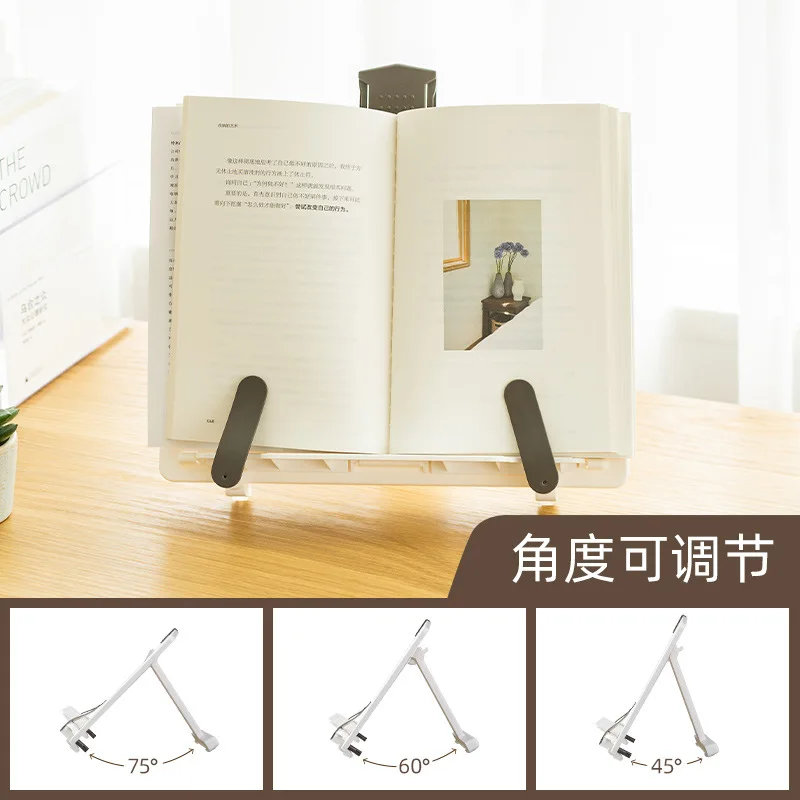 New Portable Plastic Reading Book Holder Can Clip A4 Paper Support Document Shelf Bookstand Music Score Recipe Stand