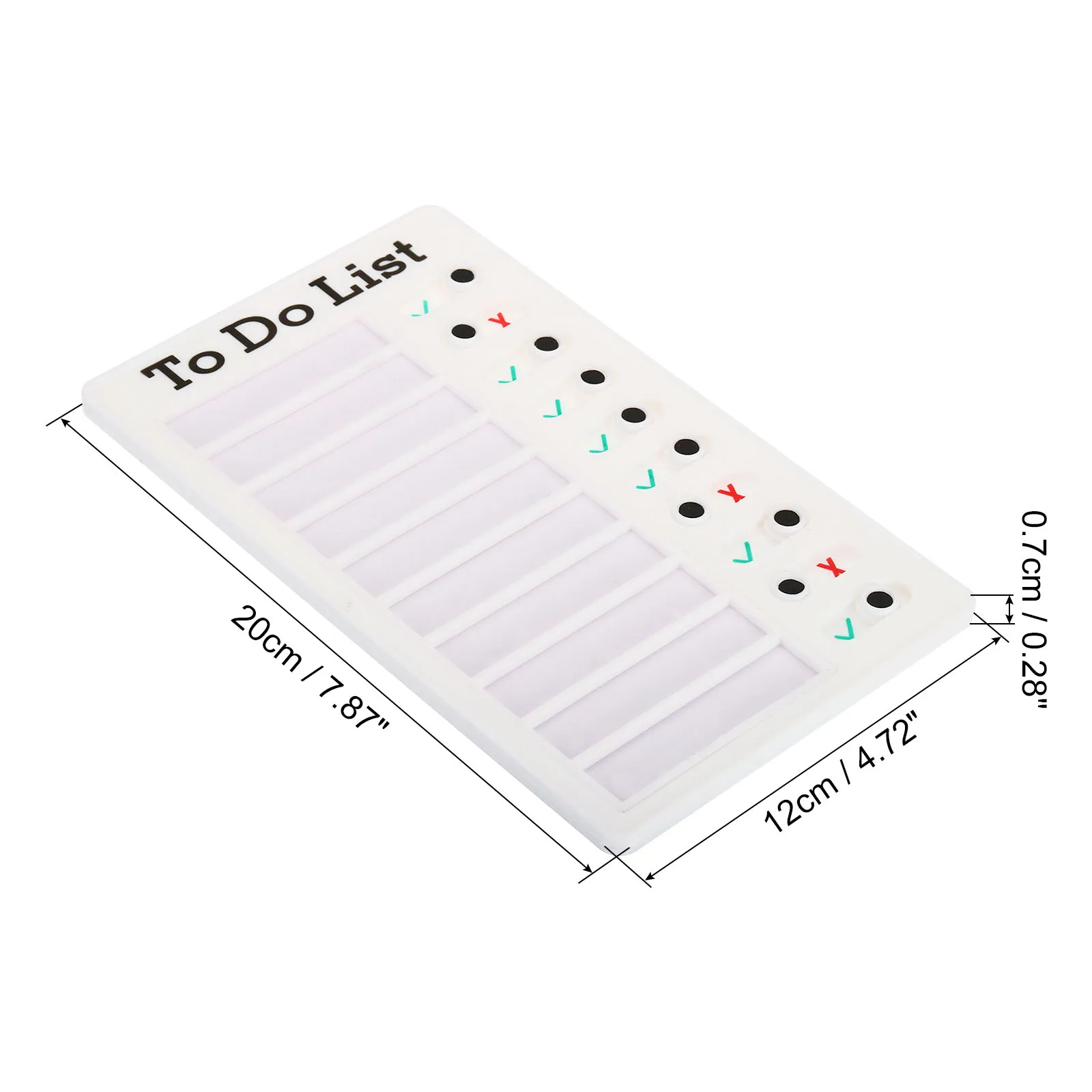 Checklist Board Set 4Pcs Plastic Chore Chart to Do List Daily Routine Task Schedule Planner with Blank Cardstock for Home White