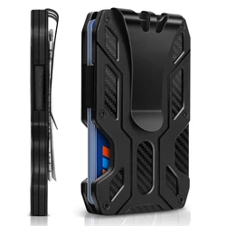 Mens Slim Wallet With Money Clip: Minimalist RFID Blocking Credit Card Holder Front Pocket Wallets For Men - Men's Thin Tactical