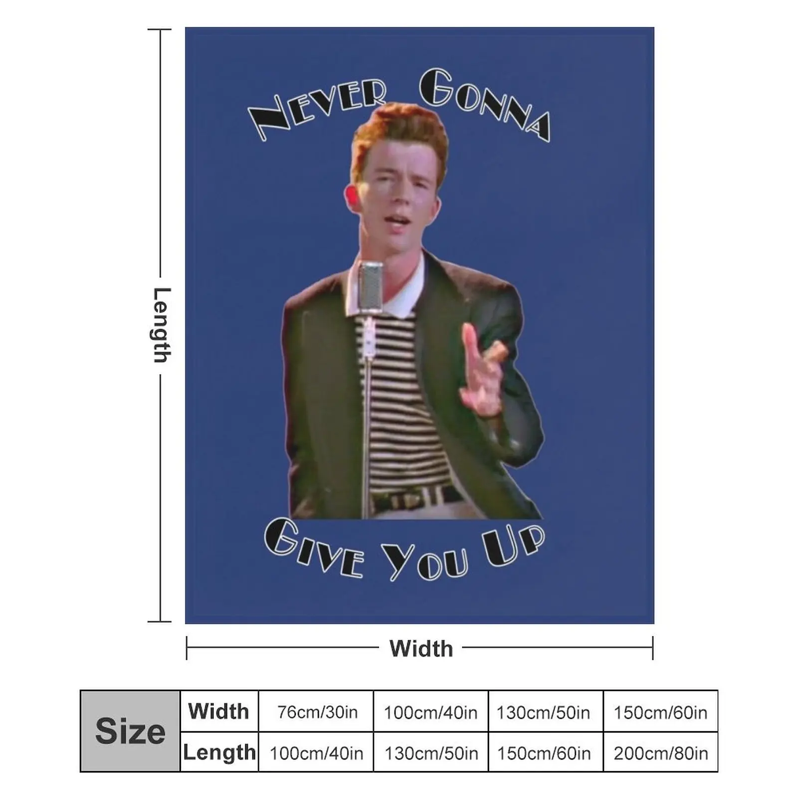 Never Gonna Give You Up Rickroll - одеяло Rick Astley, красивые утяжеленные мягкие одеяла в стиле аниме