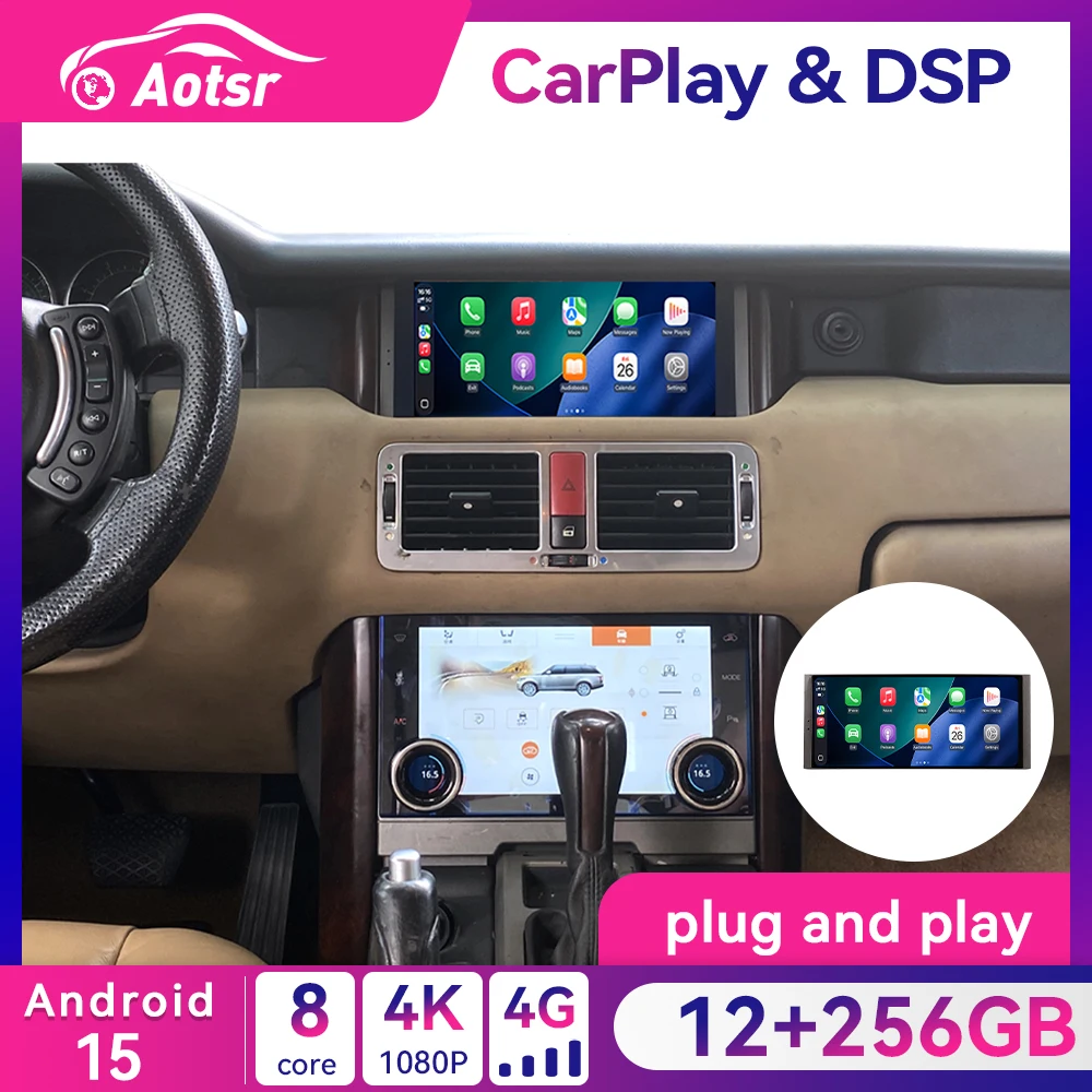 For Land Rover Range Rover V8 L322 2002 - 2012 Android 15 Car Radio Multimedia Player Auto Stereo GPS Navigation Carplay 4G Unit