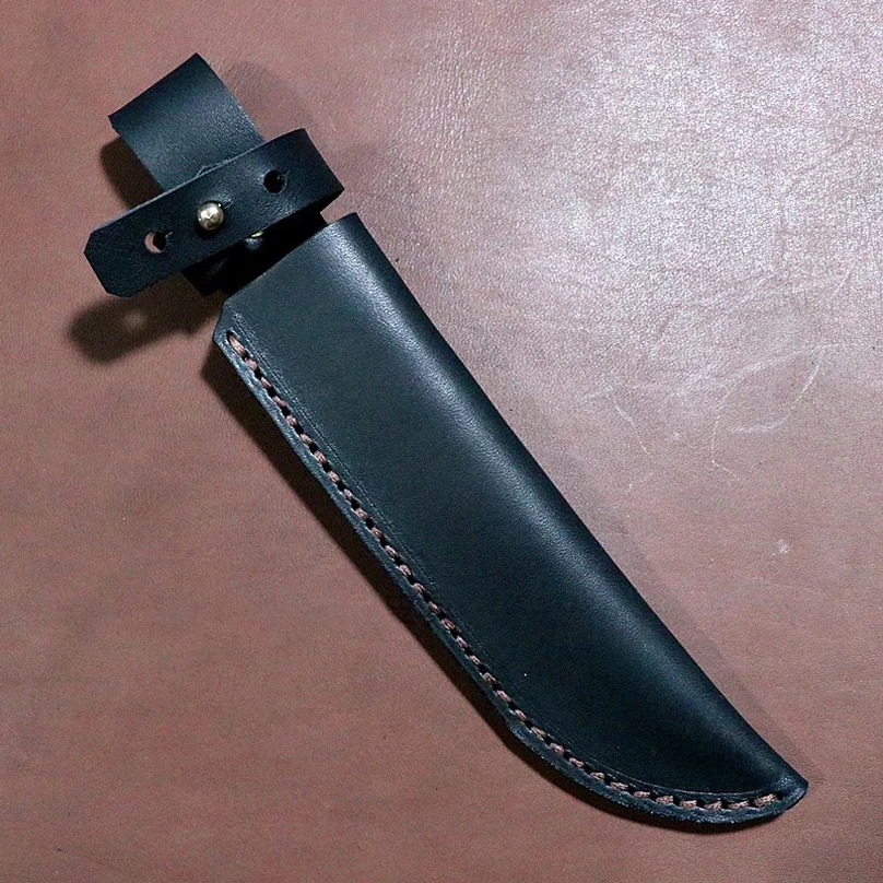 12 Sizes Inner Width 26mm Genuine Pure Cowhide Genuine Cow Leather Straight Knife Sheath Scabbard Fixed Blade Pants Cover Holder