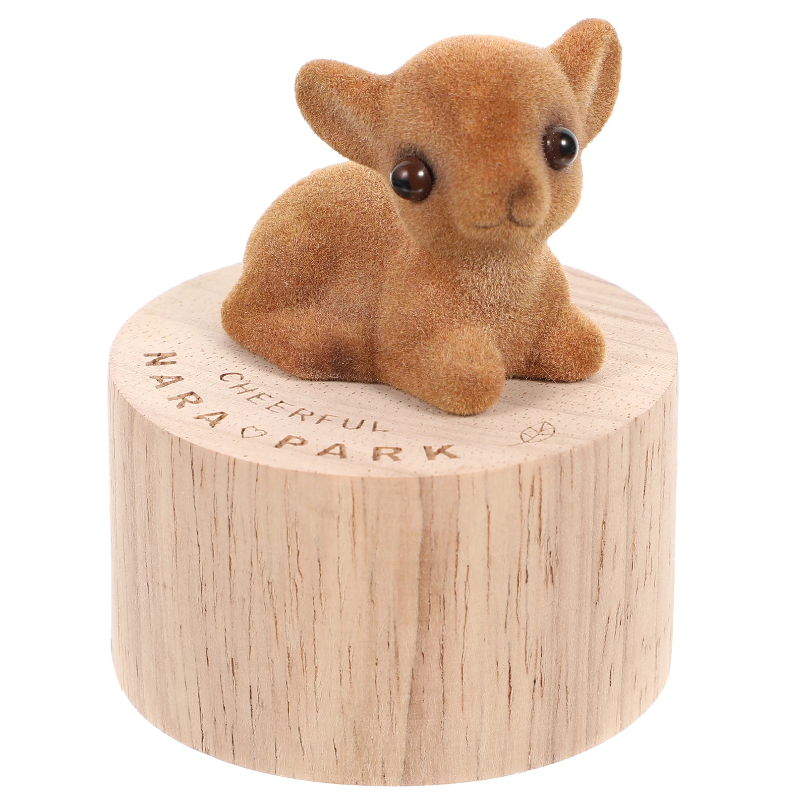 

1pc Wooden Music Box Creative Cartoon Deer Design Rotating Melody Desktop Ornament For Birthday Gift Home Decoration Kids