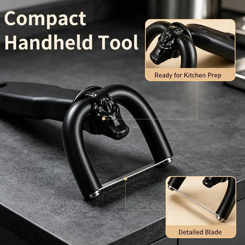 Handheld Fat Trimmer for Meat Beef Pork Lamb Fat Remover Knife Portable Kitchen Slicer BBQ Cooking Prep Tool