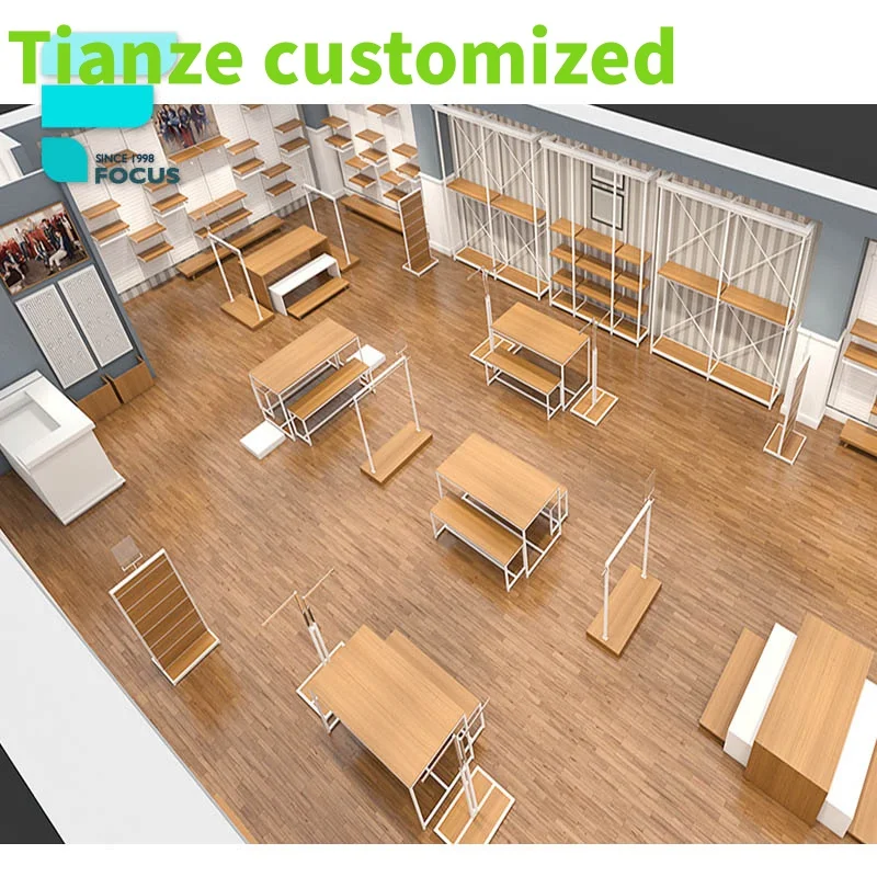 {customized}Hot sale Clothing Shop Fitting And Display Cloth Shop Furniture Design Clothes Store Equipment