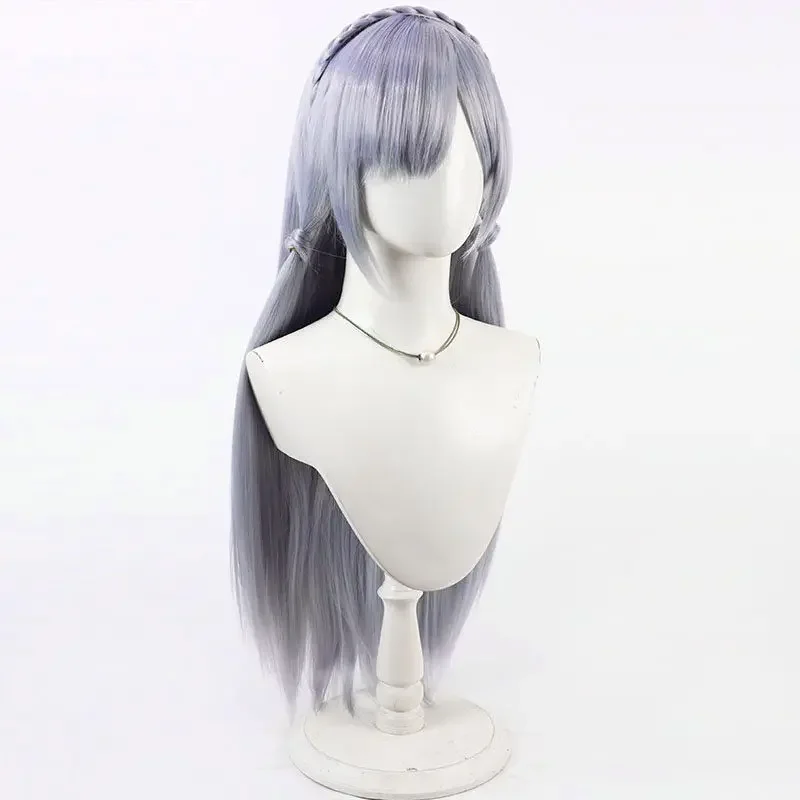 Virtual YouTube Vtuber Fuyuki Hakase Cosplay Wig Halloween Carnival Party Props Synthetic Hair Heat Resistant Fiber + Wig Cap