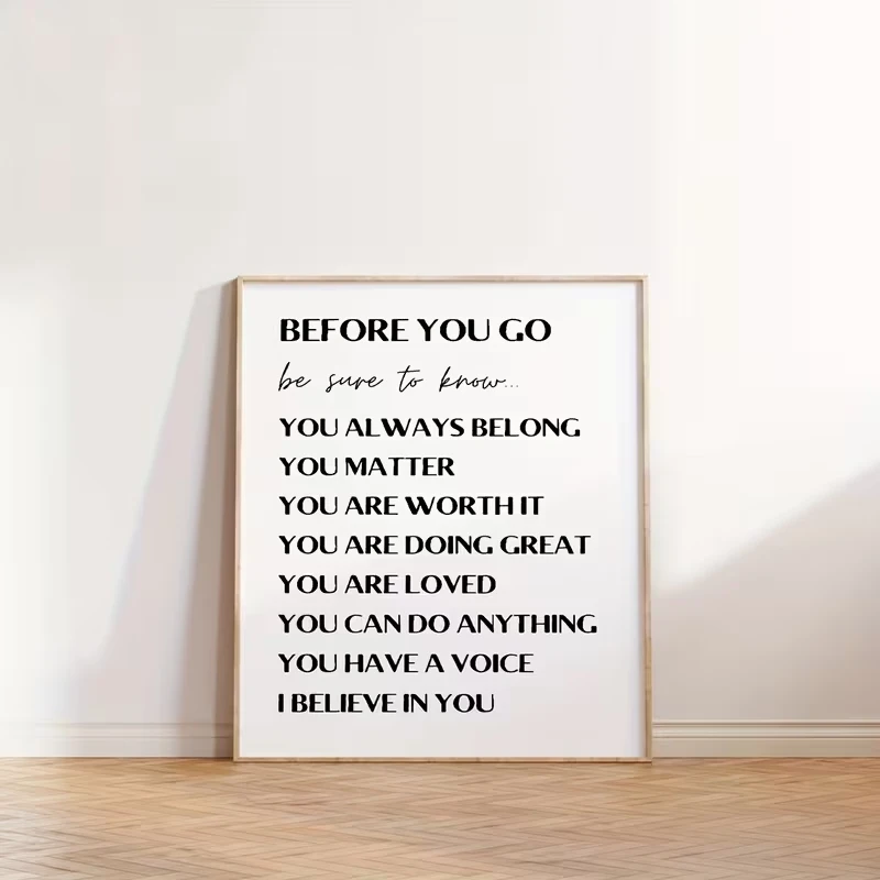 Modern Before You Go Inspirational Quotes Wall Art Print Canvas Painting Poster Picture For Living Room,Bedroom Home Decor