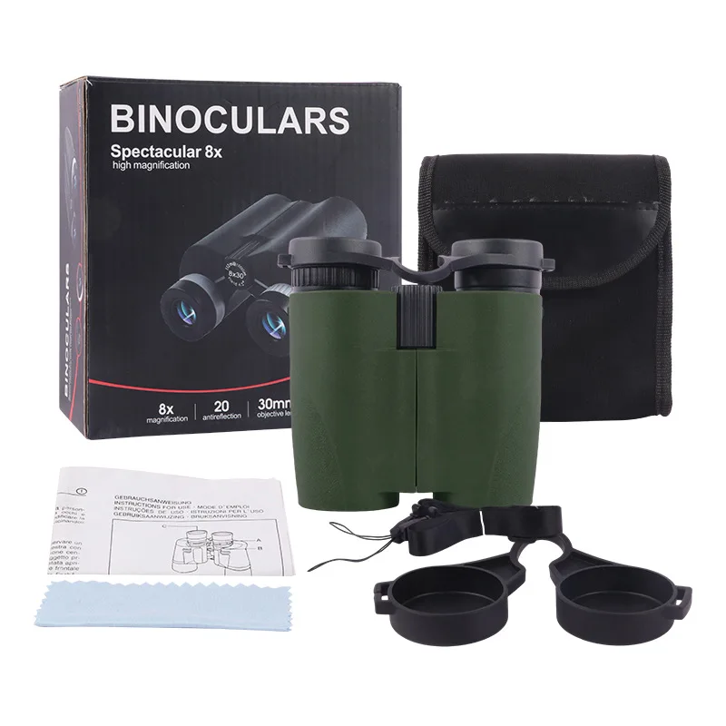 Factory 8X30 Binoculars Outdoor Travel To Watch Concerts Portable High Definition High Power Paul Looking Glasses