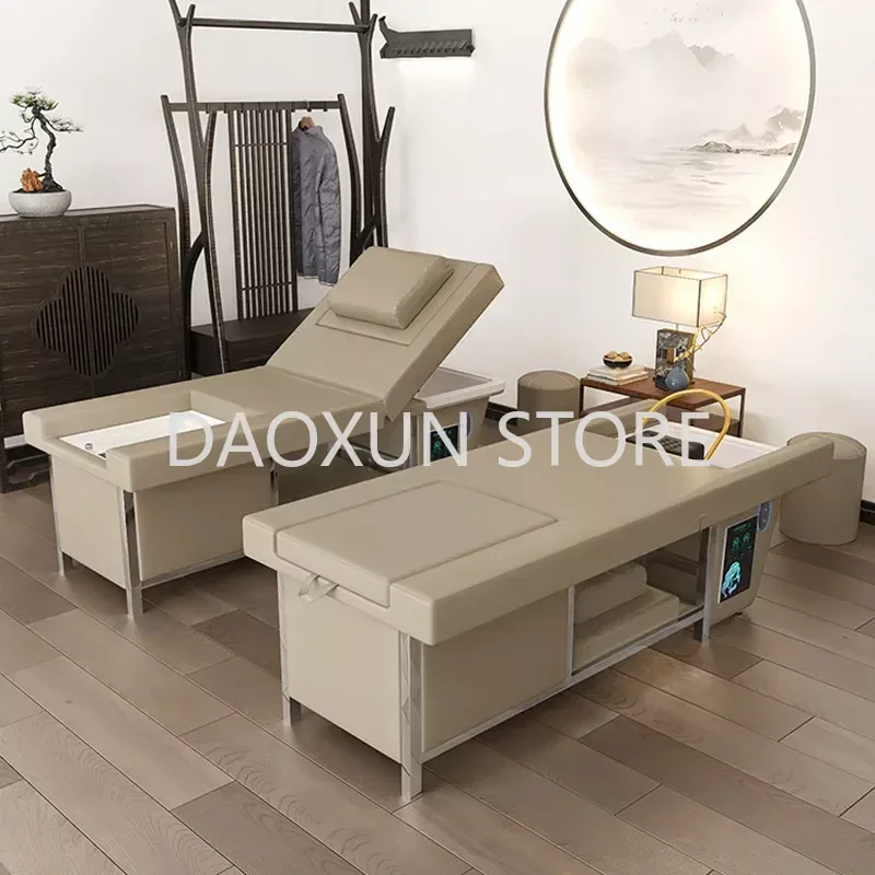 Luxury Chairs Massage Chair Massage Pedicure Salon Hairdressing Washbasin Professional Hair Spa Thai Shampoo Bed Washing