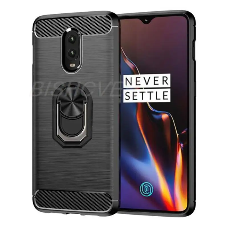 Carbon Fiber Brushed Shockproof Soft Cover For OnePlus 6 1+6 OnePlus6 6.28\