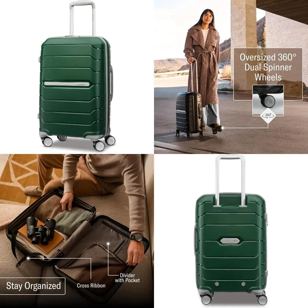 

Расширяемый жесткий чемодан-спиннер, одобренный TSA, удобный для авиакомпании, ручной чемодан с вращающимися колесами — долгосрочный транспортный чемодан C