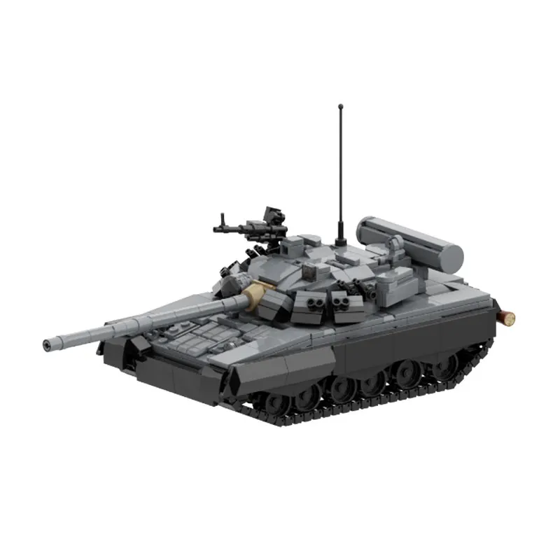 2024 New Building Blocks WW II Military Weapon T-80U/Object 219AS Soviet MBT 1:35 Scale DIY Model Brick Puzzle Education Gifts