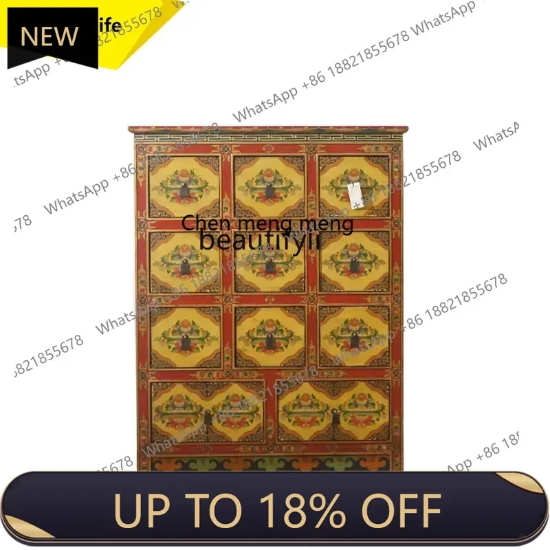 

P178 Chinese retro entrance cabinet old painted chest cabinet decorative decoration storage side cabinet