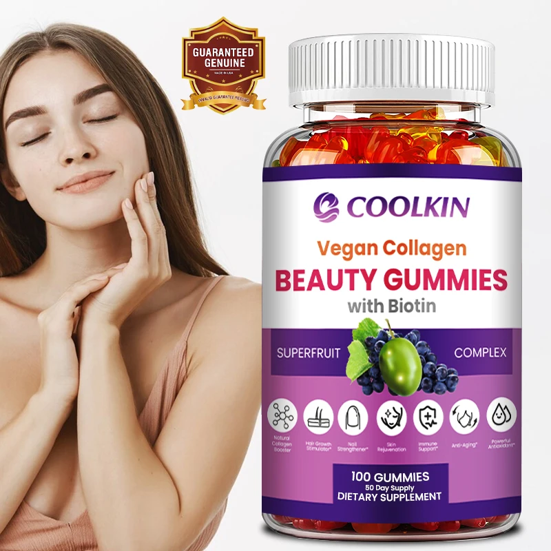 

Beauty Gummies - Promote Cell Repair and Production, Hair Health, Anti-Aging Antioxidants Enhance Immunity