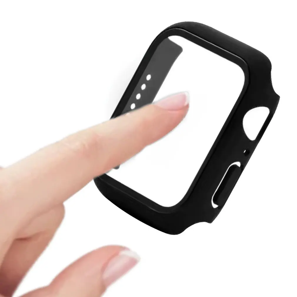 애플 시계 케이스 커버 44mm 40mm 팔찌 강화 유리 iWatch 42mm 38mm 42, 애플 시계 시리즈 6 5 4 3 44 42 38mm 용