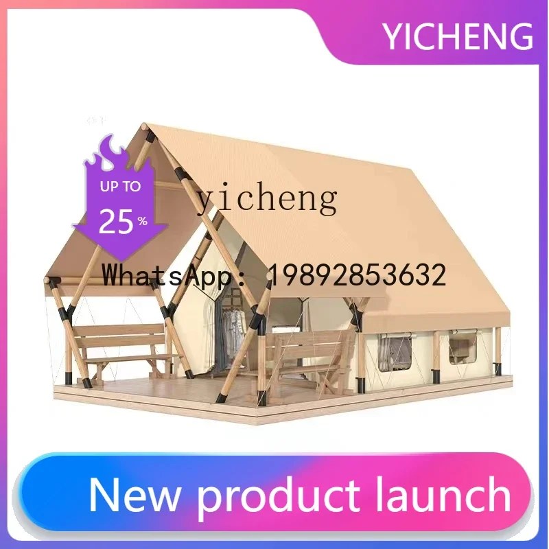 X3  Outdoor Housing Scenic Area Wooden Pole Structure Campground B & B Tent Tourist Tent House